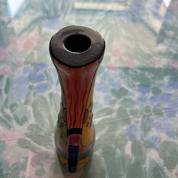 Muzeum Abstract Hand Painted Candle Holder 7 3/4” - Picture 5 of 8